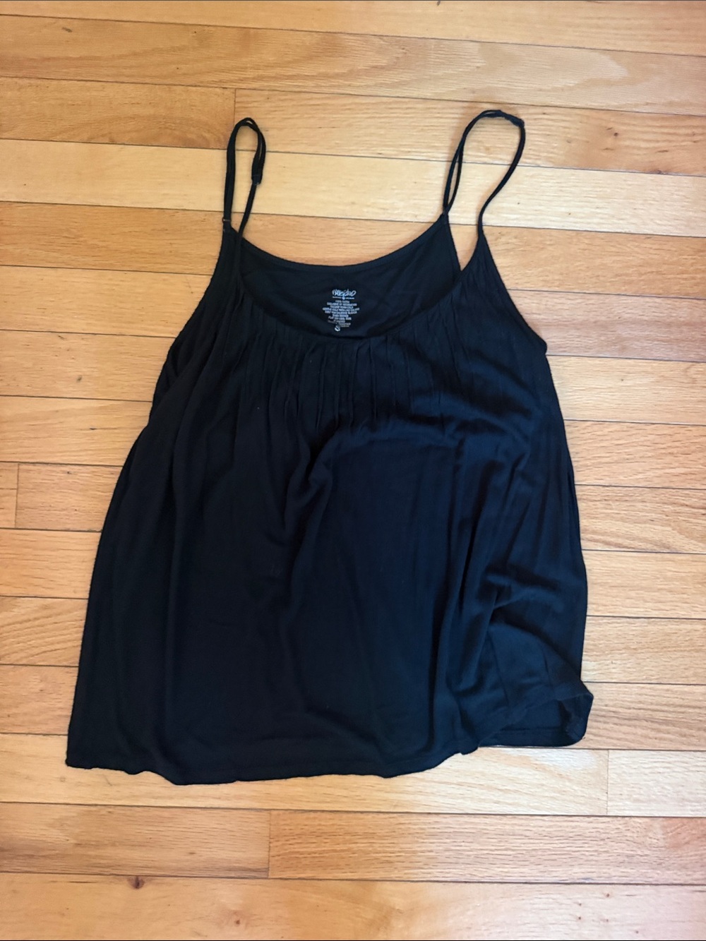 Everyday Black Spaghetti-Strap Cami